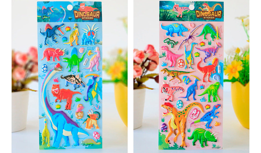 3D Puffy Stickers Dinosaurs II Single Sheet 恐龙棉泡贴单张 - 4款可选