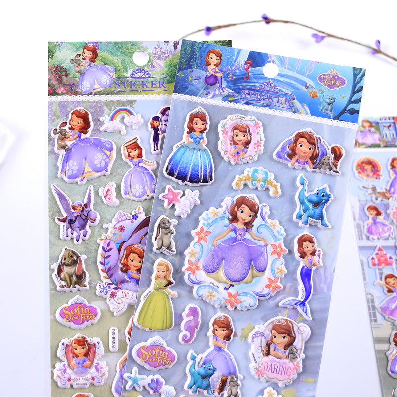 3D Puffy Stickers Sofia Single Sheet 小公主苏菲亚棉泡贴单张 - 4款可选