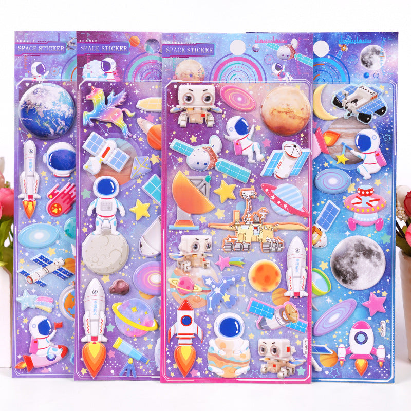 3D Puffy Stickers Space Single Sheet 宇宙棉泡贴单张 - 4款可选
