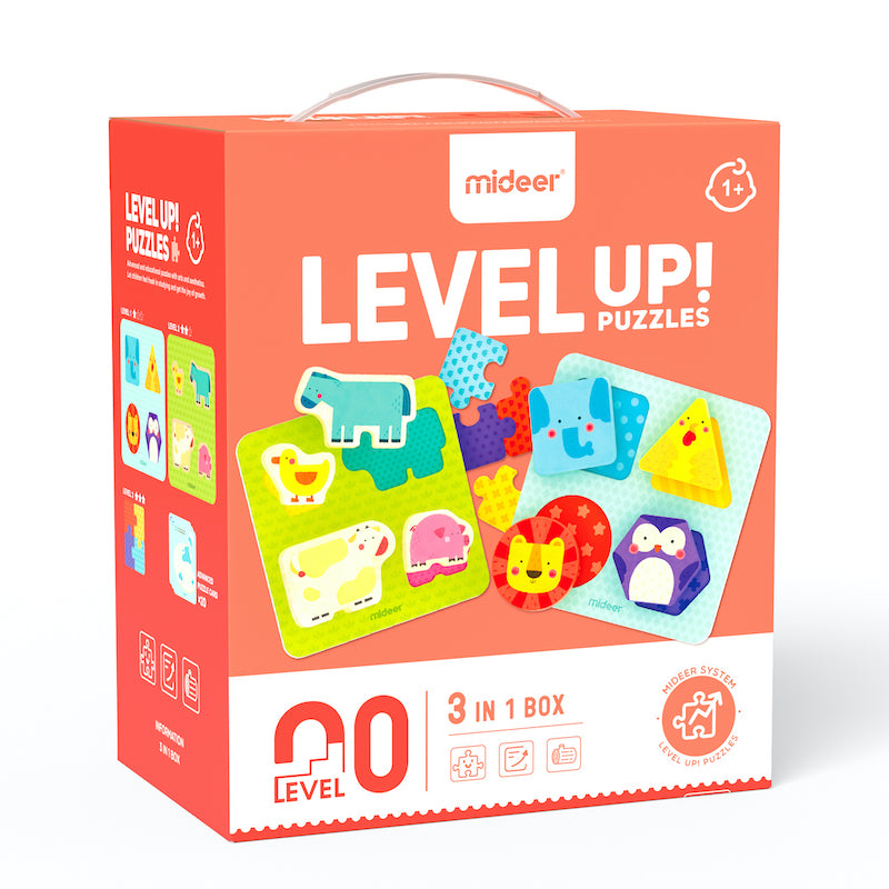 Mideer Level Up Puzzle - 0 Animal Friends (3 in 1)