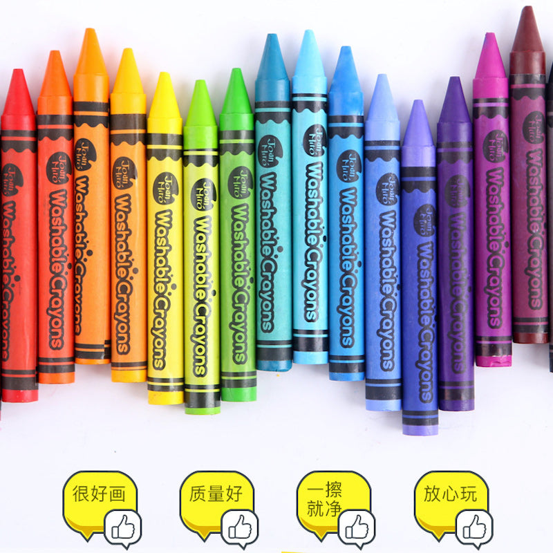 Mideer Silky Washable 36 Color Non-Toxic Jumbo Artistic Designer Crayons  For Kids